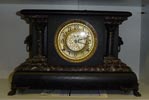 E. Ingraham Black Wood Mantle Clock